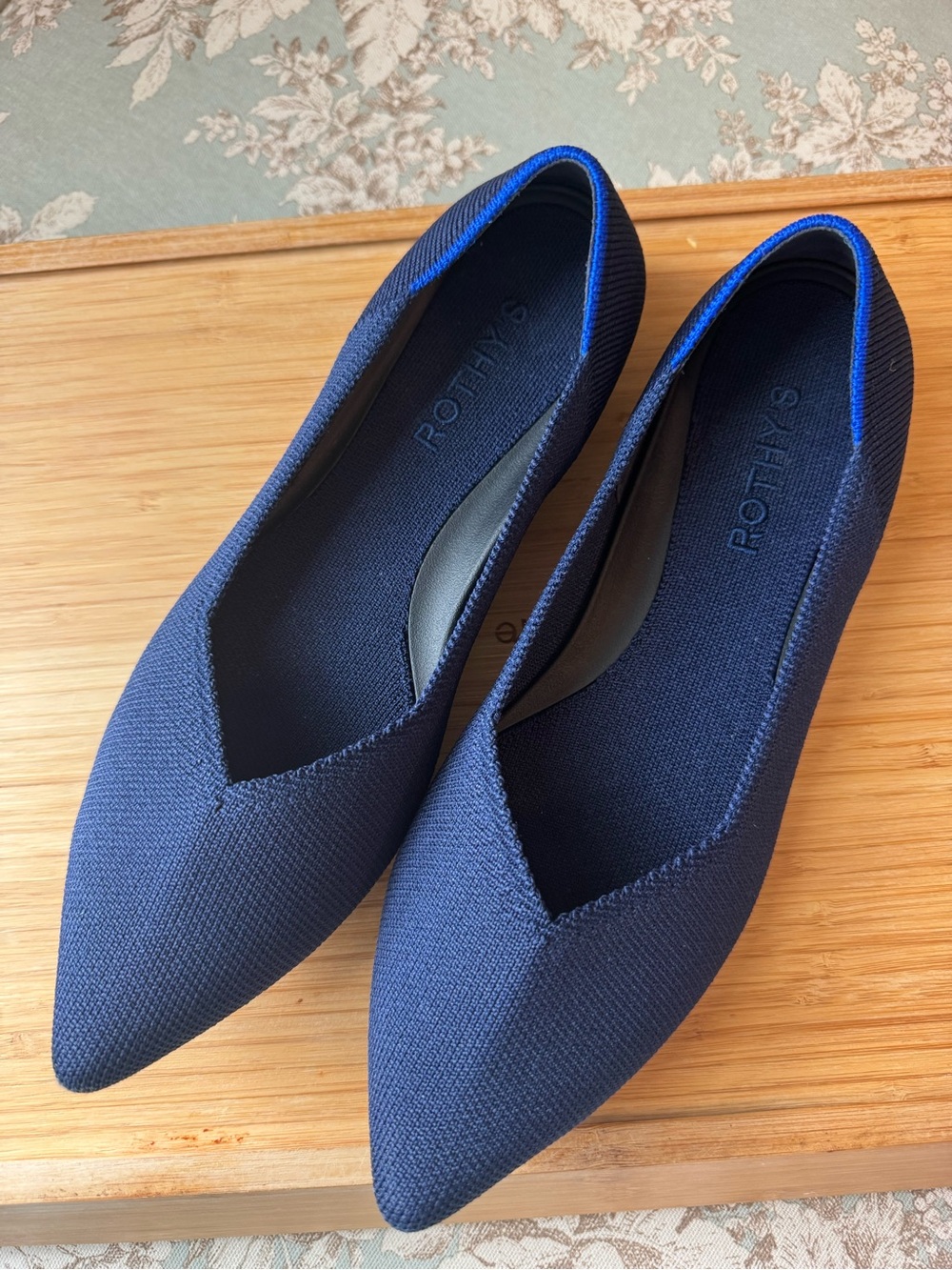 Rothy’s The Point II Deep Navy Pointed Toe Flats